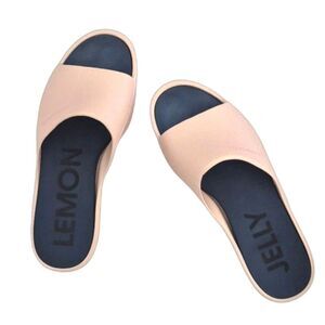 Lemon Jelly Sandals Slides 7.5 - 8 Soft Pink Sunny Platform Summer Beach Shoes